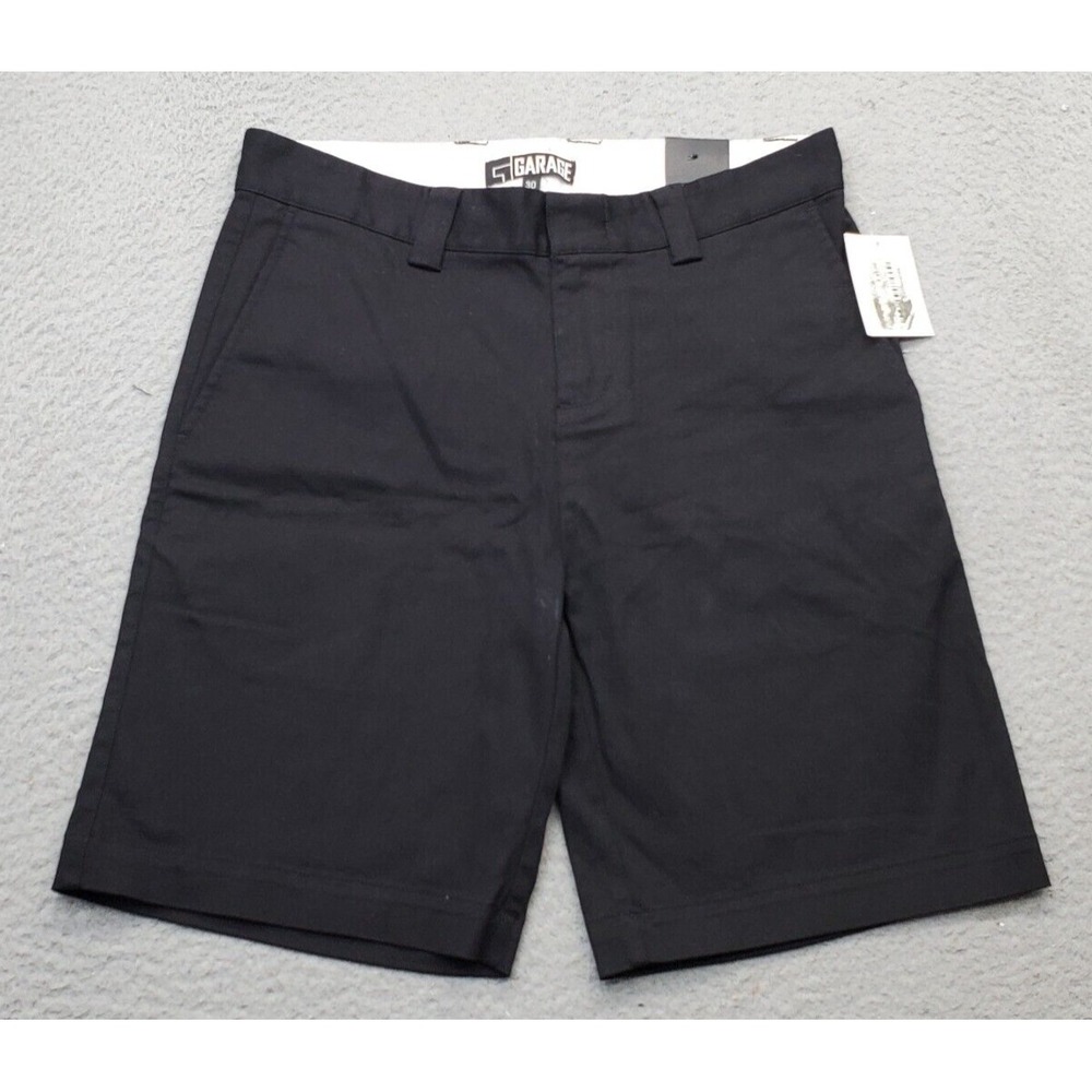 Garage Shorts Mens Size 30 Black Regular Fit Slash Pockets Comfort Fit Low Waist